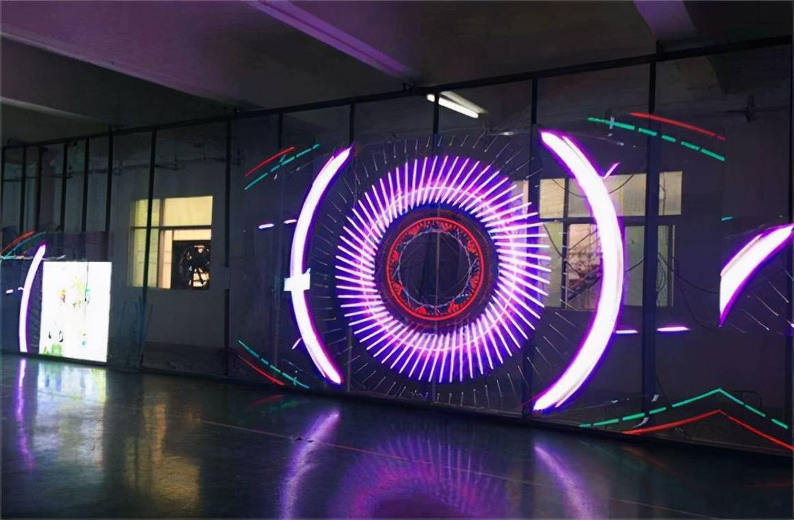 P3.97-7.81 LED 비디오 벽 화면 임대 투명 풀 컬러