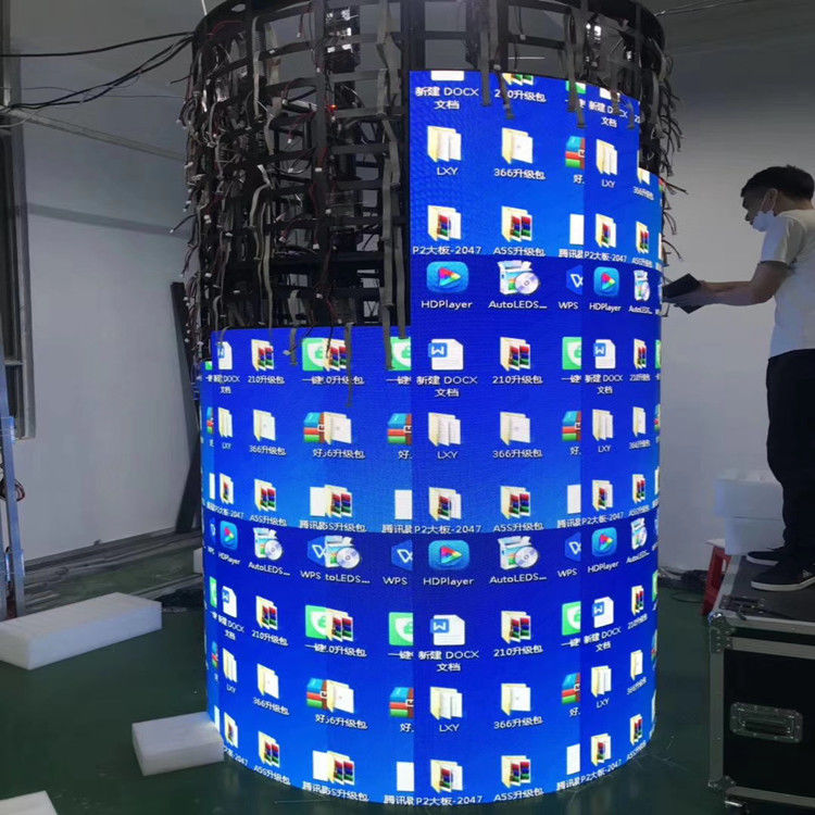 가벼운 플렉스 LED 디스플레이 화면 벽 다채색 2mm 픽셀 피치