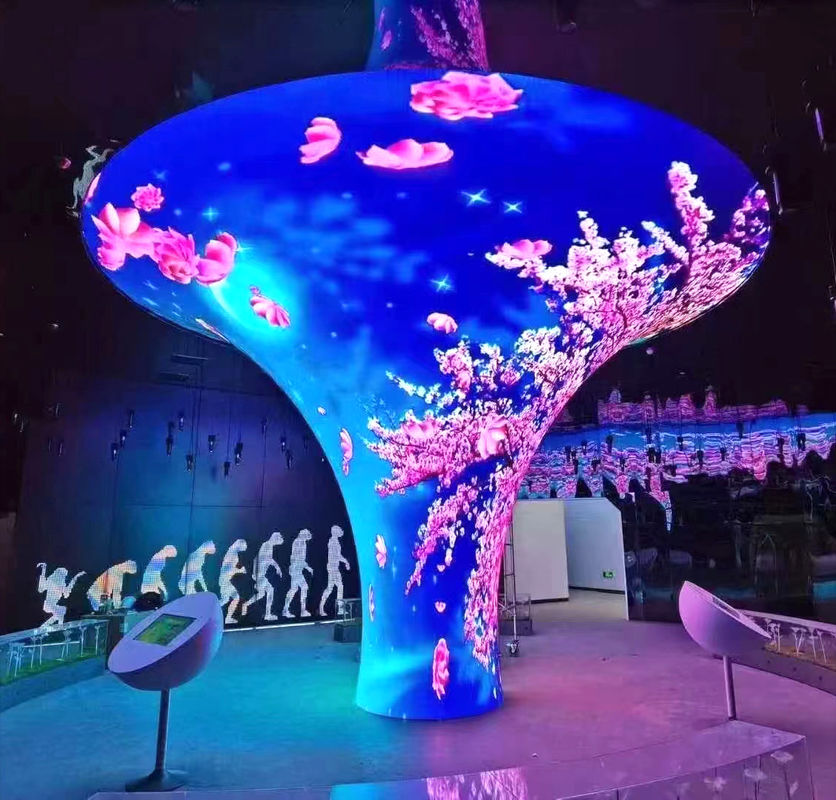 가벼운 플렉스 LED 디스플레이 화면 벽 다채색 2mm 픽셀 피치