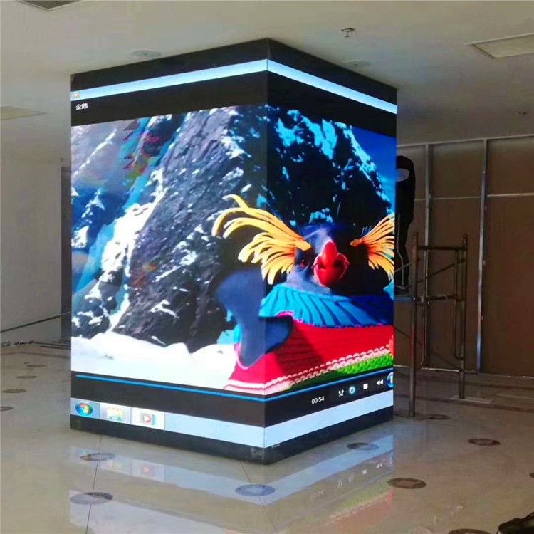 원활한 코너 구부러진 LED 비디오 벽, 전시 LED 디스플레이 소프트 모듈